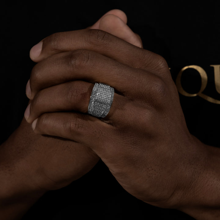 Clustered Platform Ring - Moissanite & S925