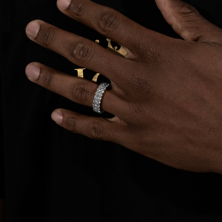 2 Row Eternity Ring - Moissanite & S925