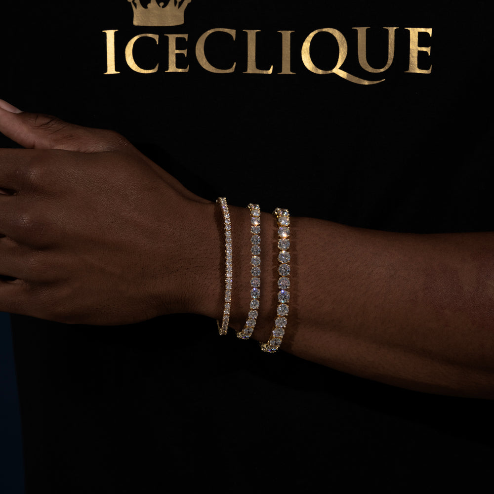3-6.5MM Tennis Bracelet - Moissanite & S925 - ICECLIQUE JEWELRY 