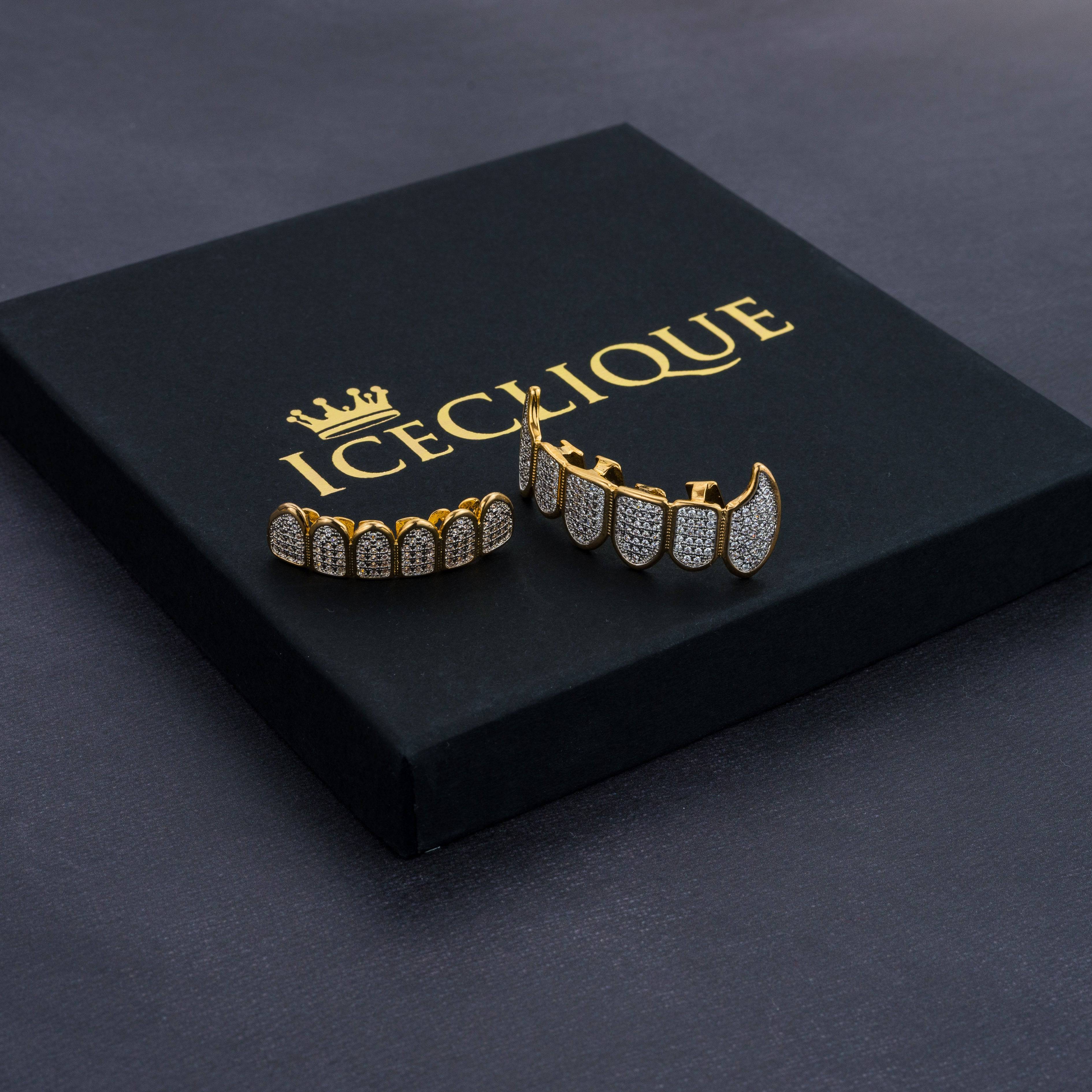 Ice Fiend Iced Gold Grillz – ICECLIQUE JEWELRY