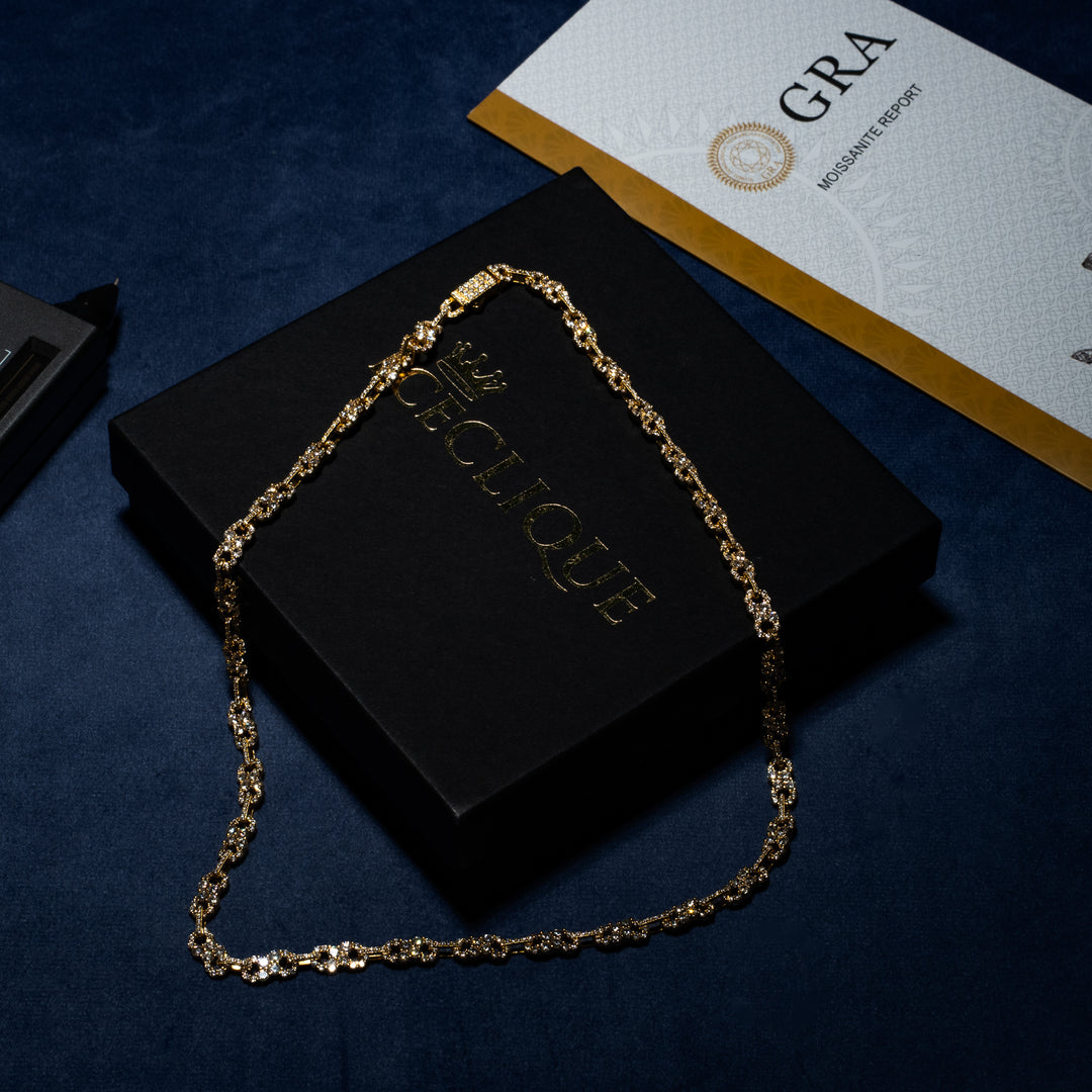 6mm Infinity Link Chain - Moissanite & S925