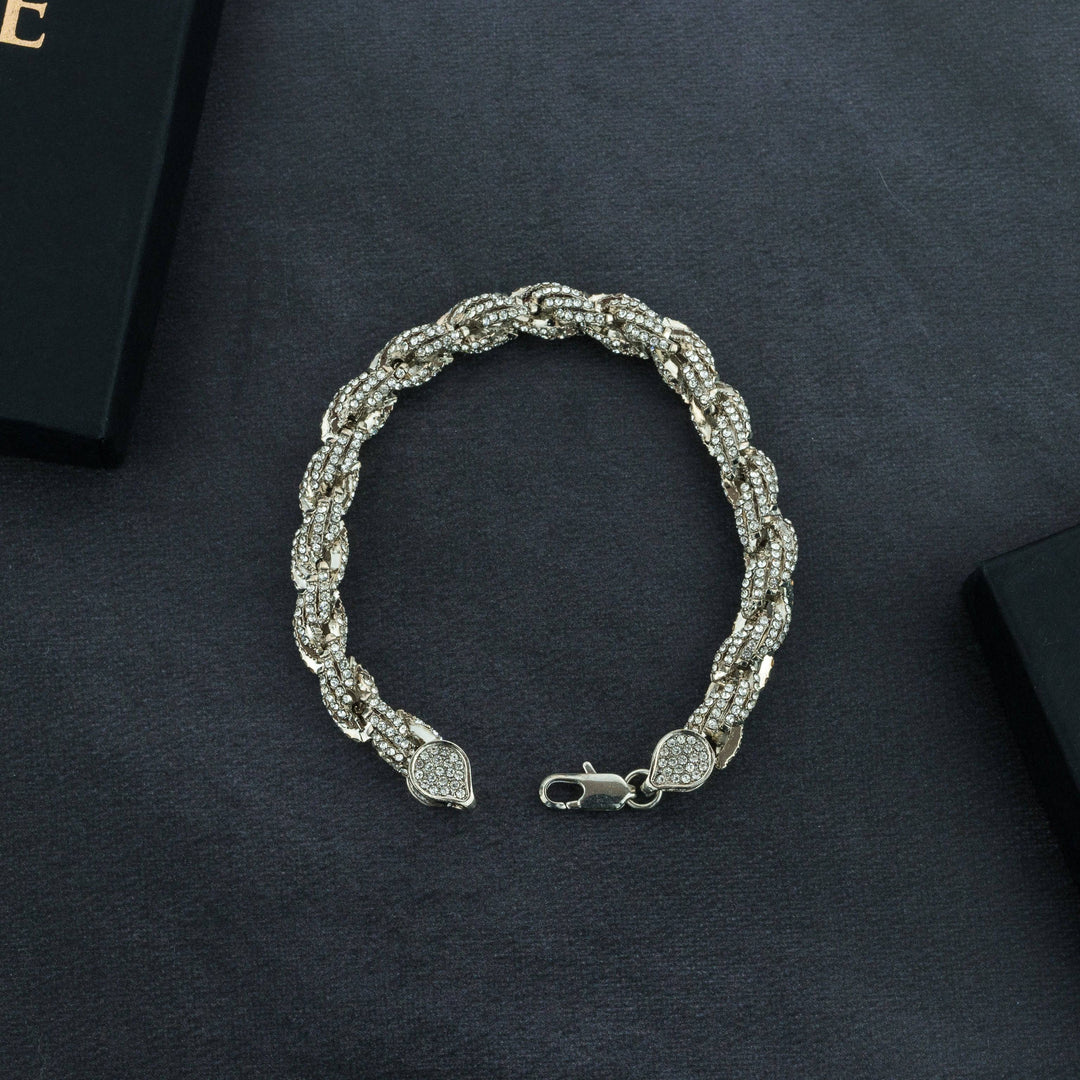 9mm Iced Rope Bracelet & Chain Bundle