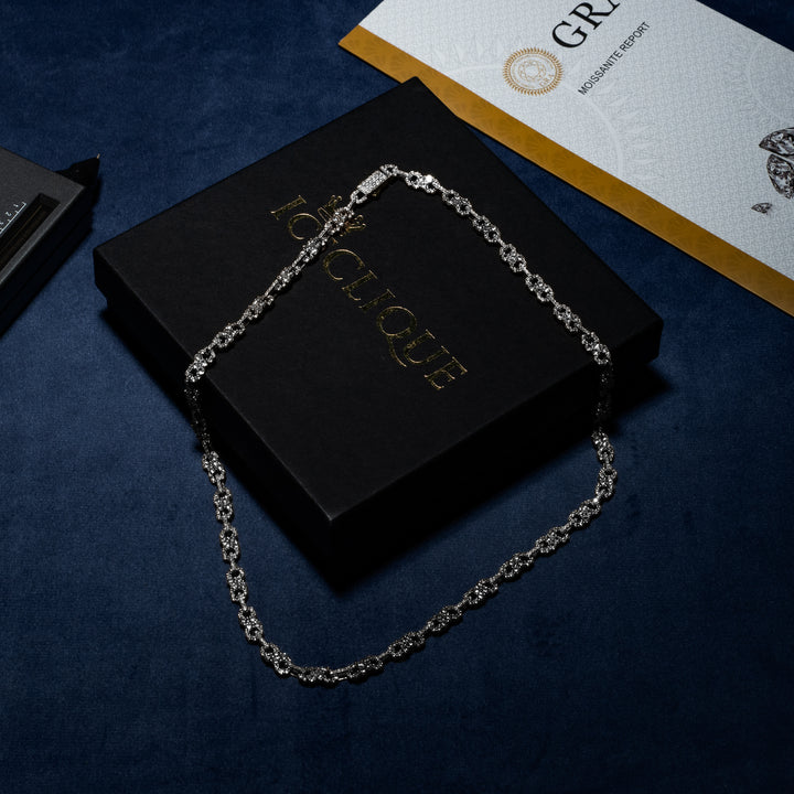 6mm Infinity Link Chain - Moissanite & S925