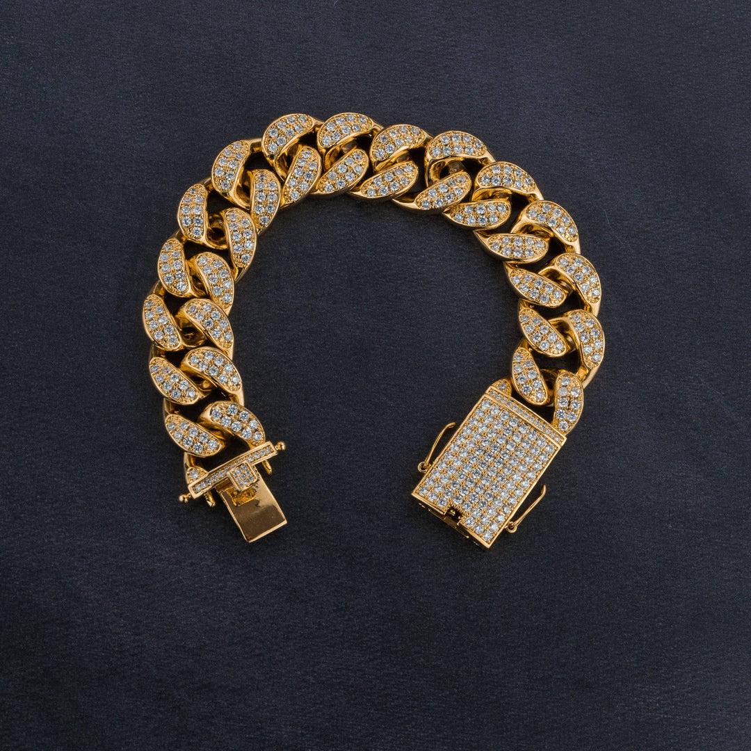 Premium 20mm Cuban Chain, Cuban Bracelet & Watch Bundle