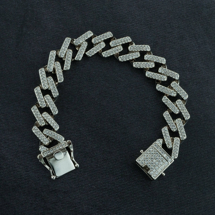 18mm Prong Set Cuban Chain & Bracelet Bundle [Gold/White Gold]