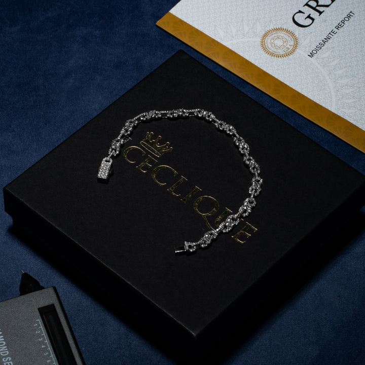 6MM Infinity Link Bracelet - Moissanite & S925