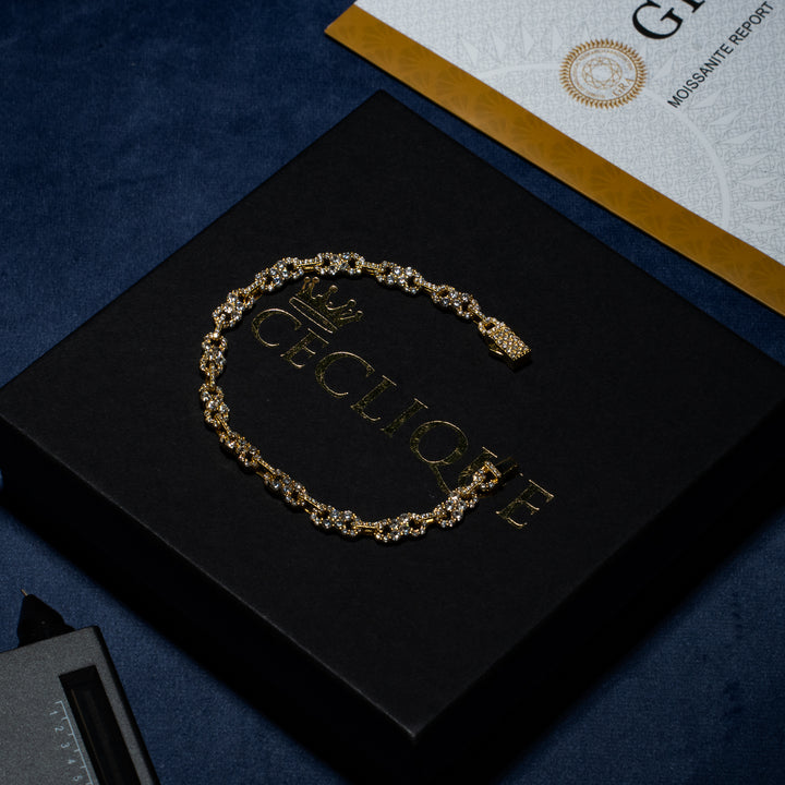 6MM Infinity Link Bracelet - Moissanite & S925