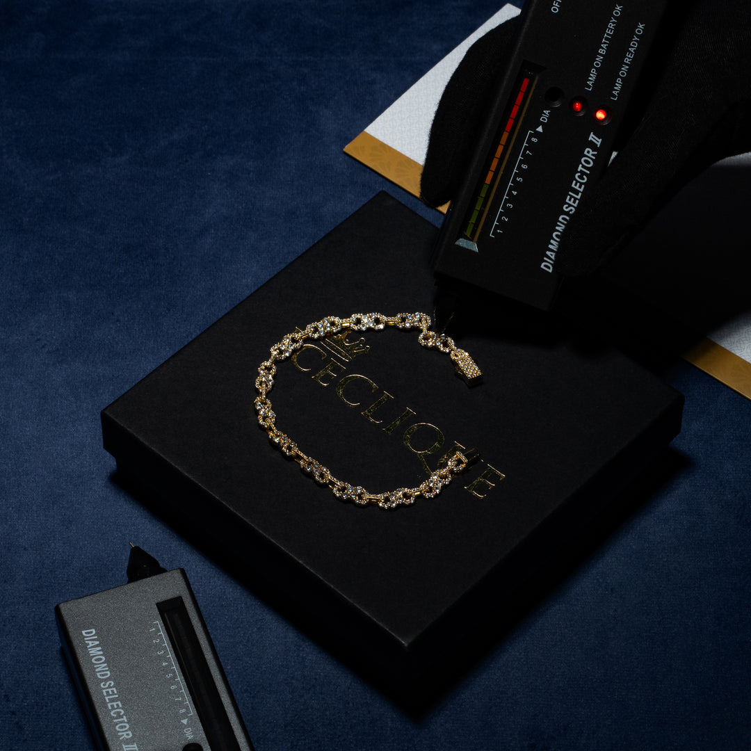 6MM Infinity Link Bracelet - Moissanite & S925