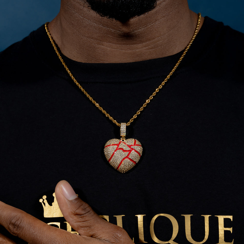 Iced Bloody Heart Pendant - ICECLIQUE JEWELRY 
