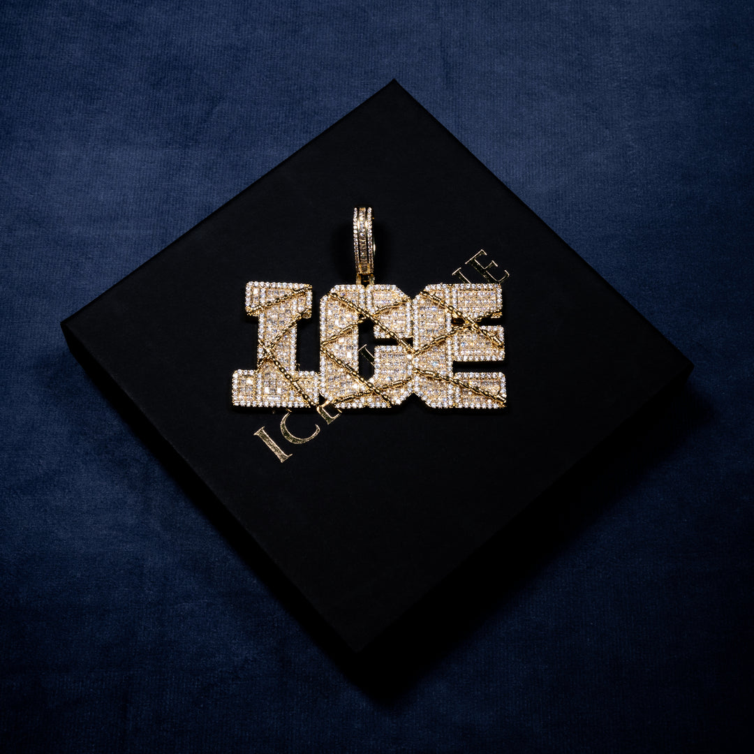 Custom Barbed Wire Letter Pendant - ICECLIQUE JEWELRY 
