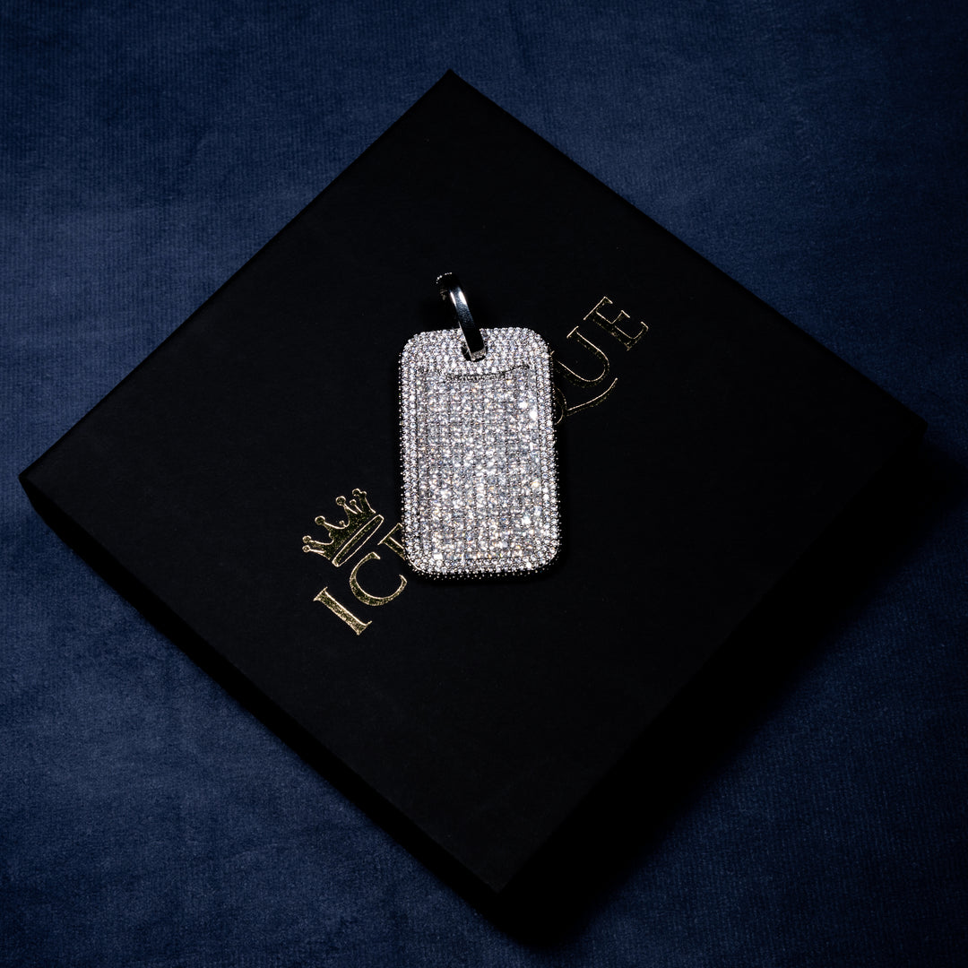 Big Dog Tag Pendant - ICECLIQUE JEWELRY 