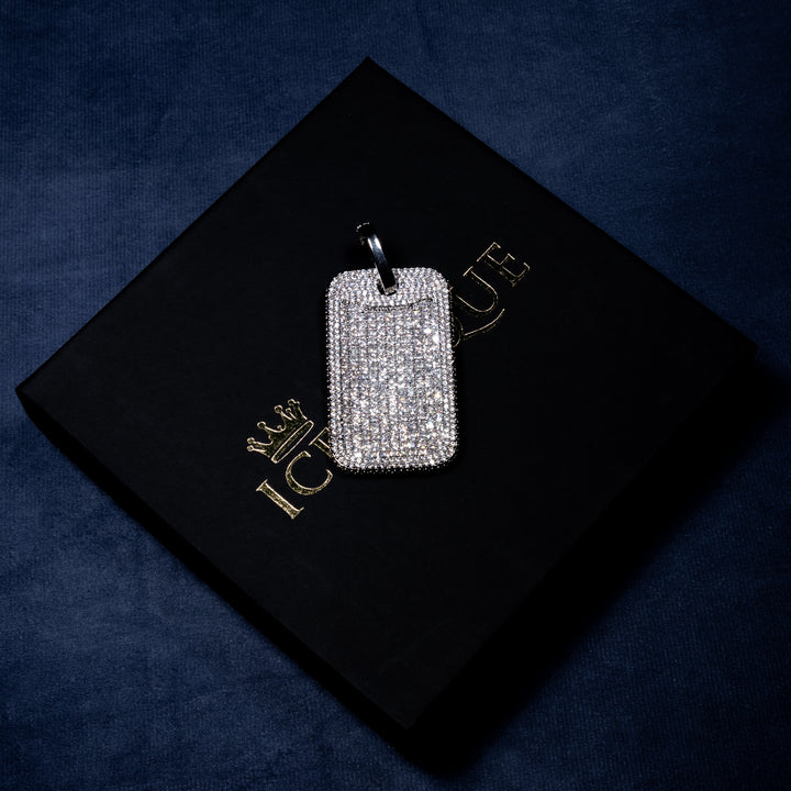 Big Dog Tag Pendant - ICECLIQUE JEWELRY 