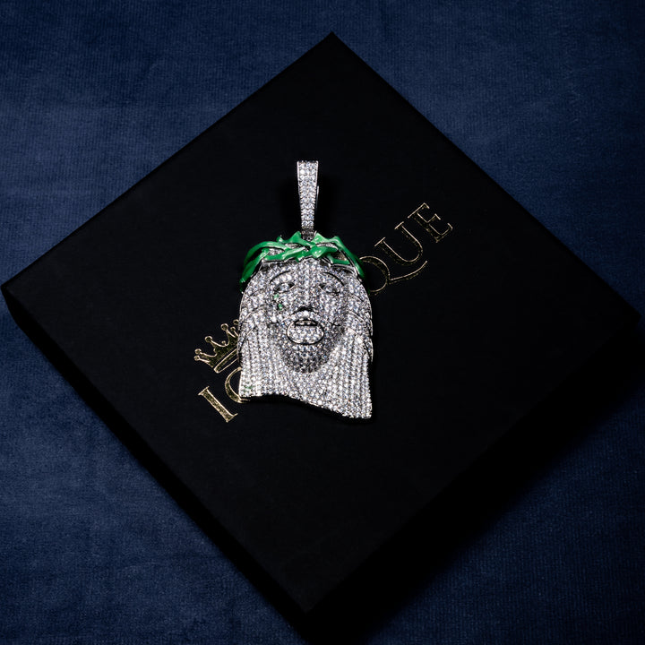 Glow In The Dark Jesus Pendant - ICECLIQUE JEWELRY 