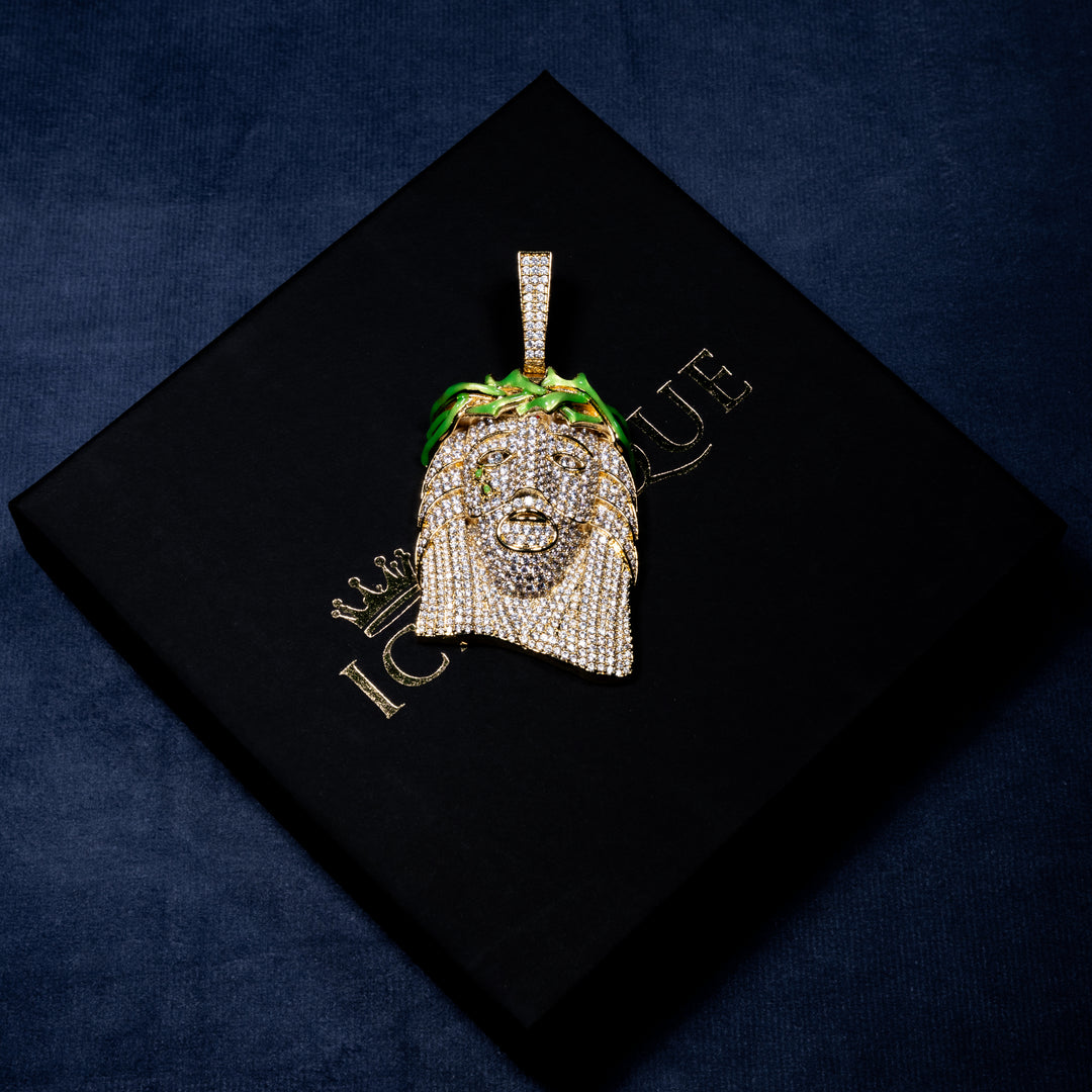 Glow In The Dark Jesus Pendant - ICECLIQUE JEWELRY 
