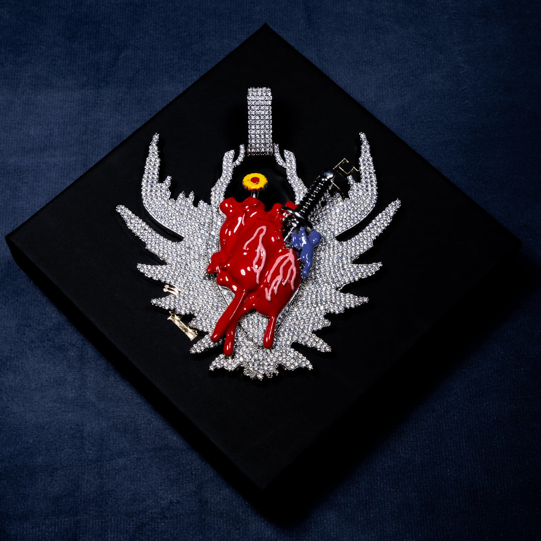 Enamel Heart Pendant - ICECLIQUE JEWELRY 