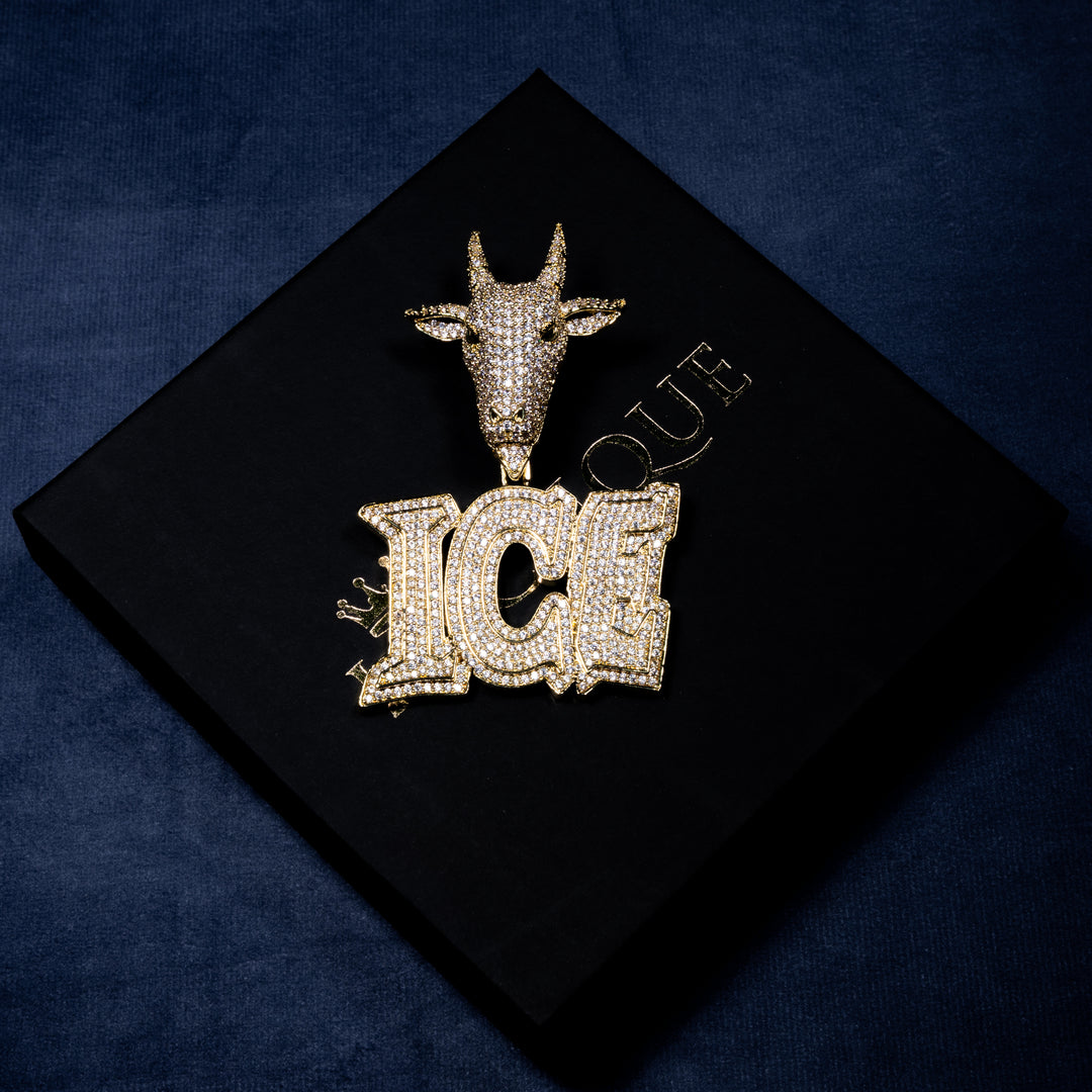 Custom Letter GOAT Pendant - ICECLIQUE JEWELRY 
