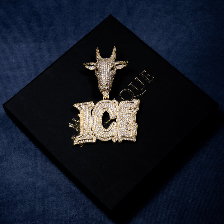 Custom Letter GOAT Pendant - ICECLIQUE JEWELRY 