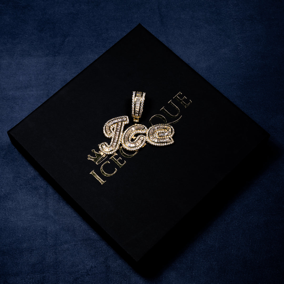 Custom Cursive Letter Pendant - ICECLIQUE JEWELRY 