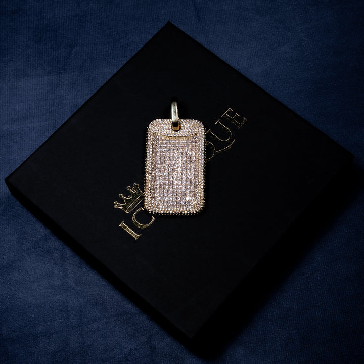 Big Dog Tag Pendant - ICECLIQUE JEWELRY 