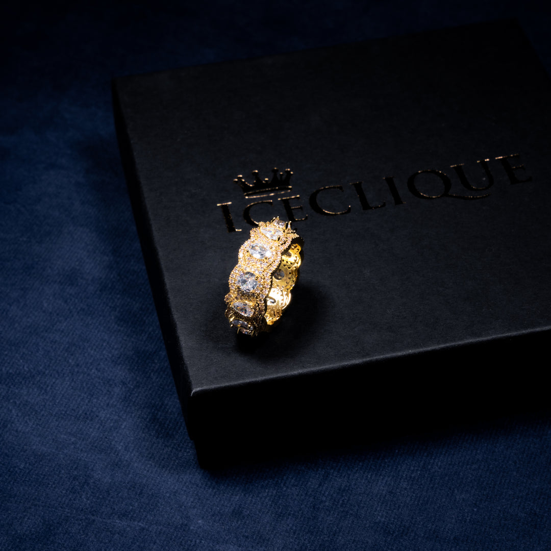 Pear Cut Eternity Ring - ICECLIQUE JEWELRY 