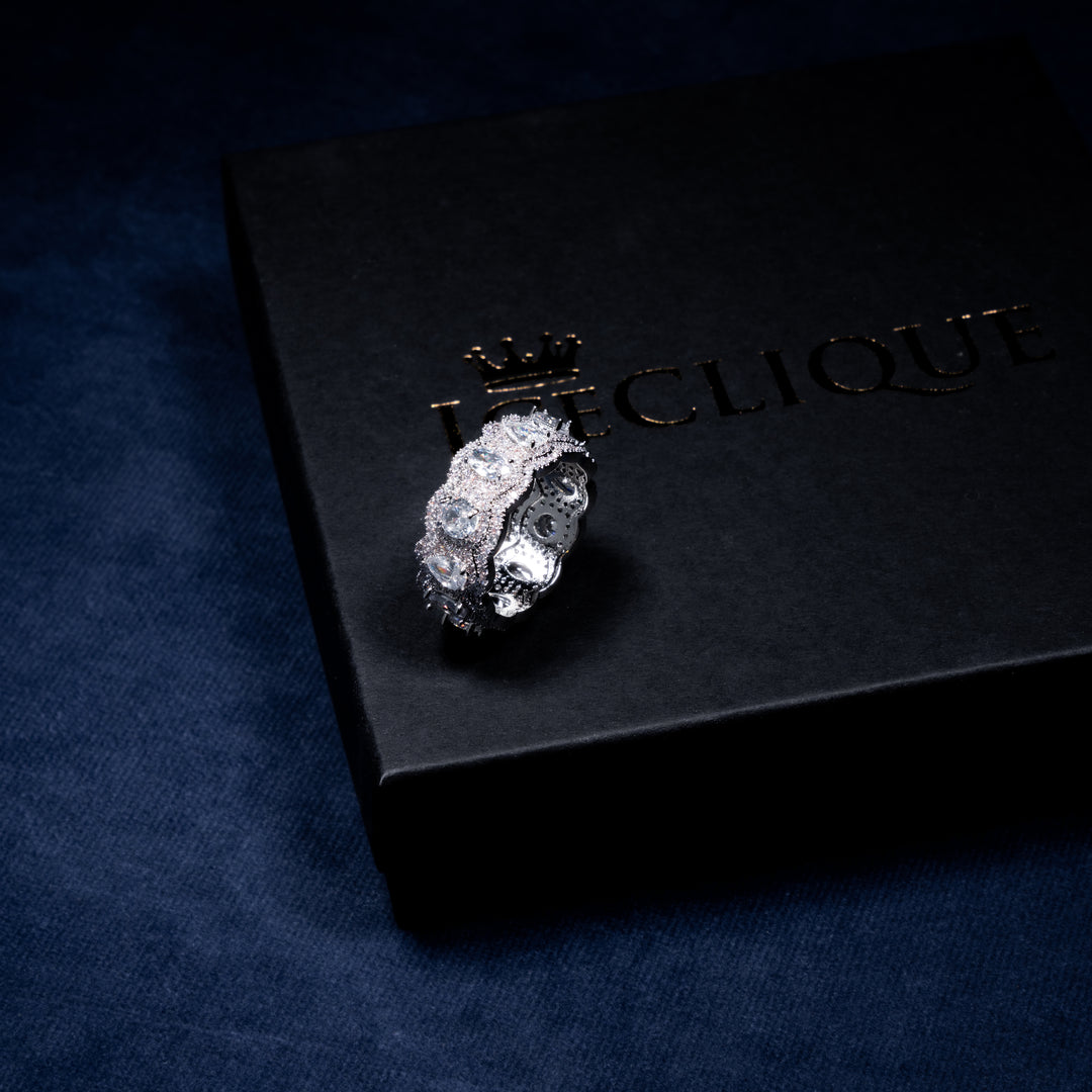 Pear Cut Eternity Ring - ICECLIQUE JEWELRY 
