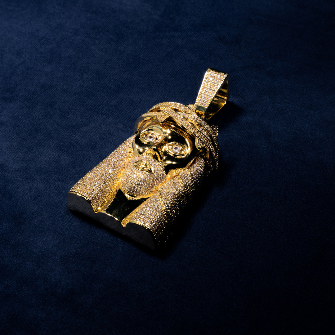 Micro Pave Jesus Pendant - ICECLIQUE JEWELRY 