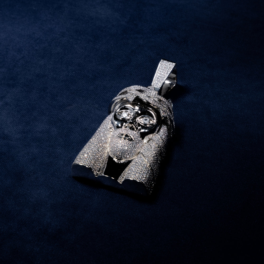 Micro Pave Jesus Pendant - ICECLIQUE JEWELRY 