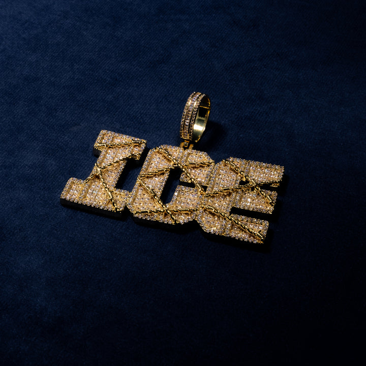 Custom Barbed Wire Letter Pendant - ICECLIQUE JEWELRY 