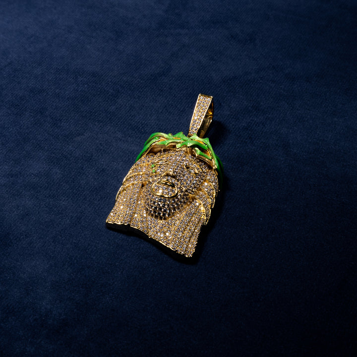 Glow In The Dark Jesus Pendant - ICECLIQUE JEWELRY 