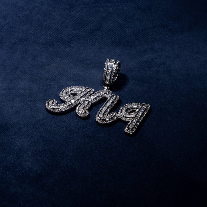Custom Cursive Letter Pendant - ICECLIQUE JEWELRY 