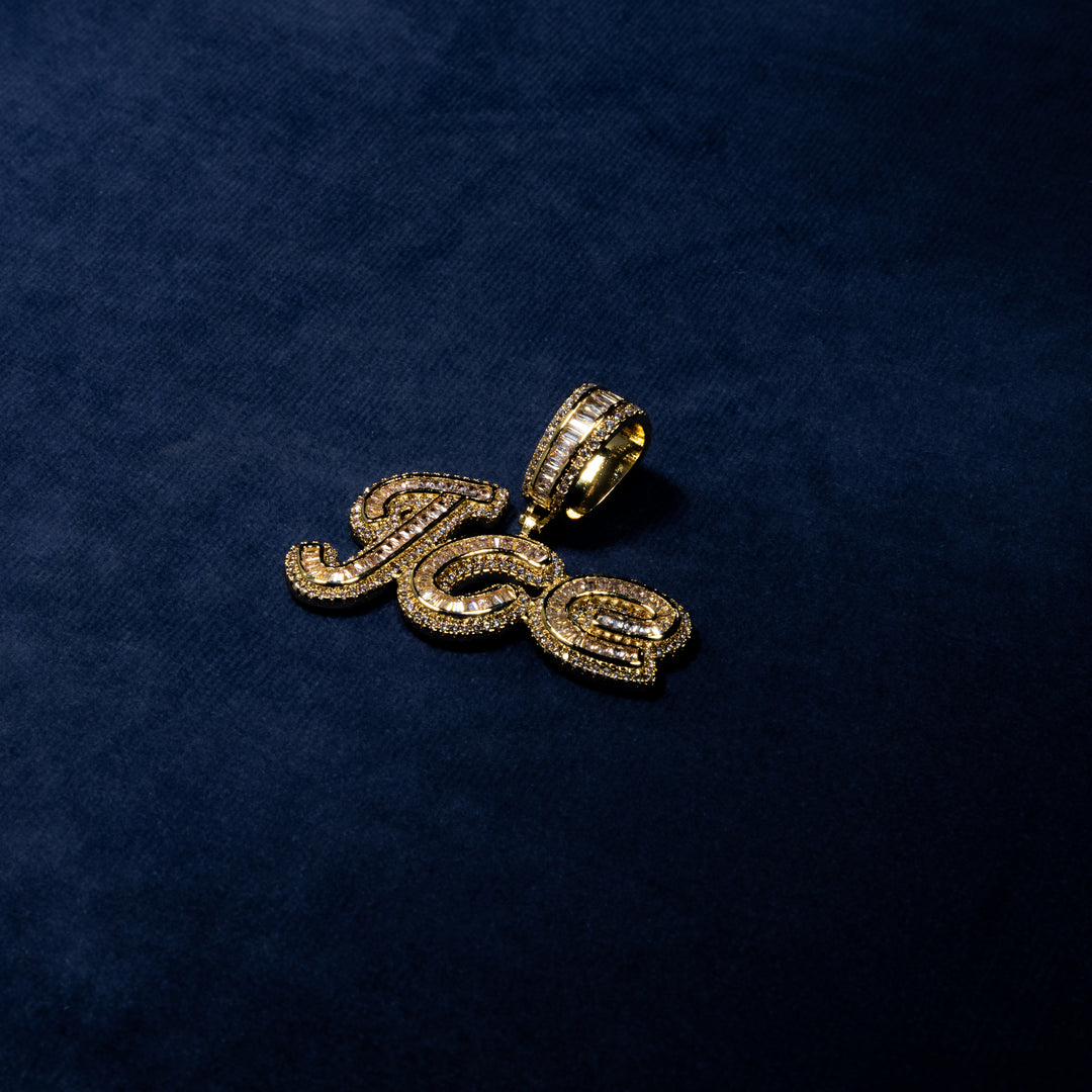 Custom Cursive Letter Pendant - ICECLIQUE JEWELRY 
