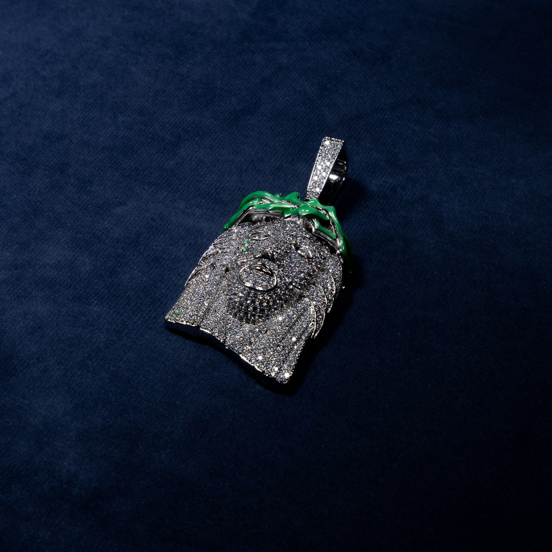 Glow In The Dark Jesus Pendant - ICECLIQUE JEWELRY 