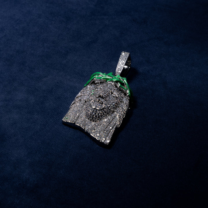 Glow In The Dark Jesus Pendant - ICECLIQUE JEWELRY 