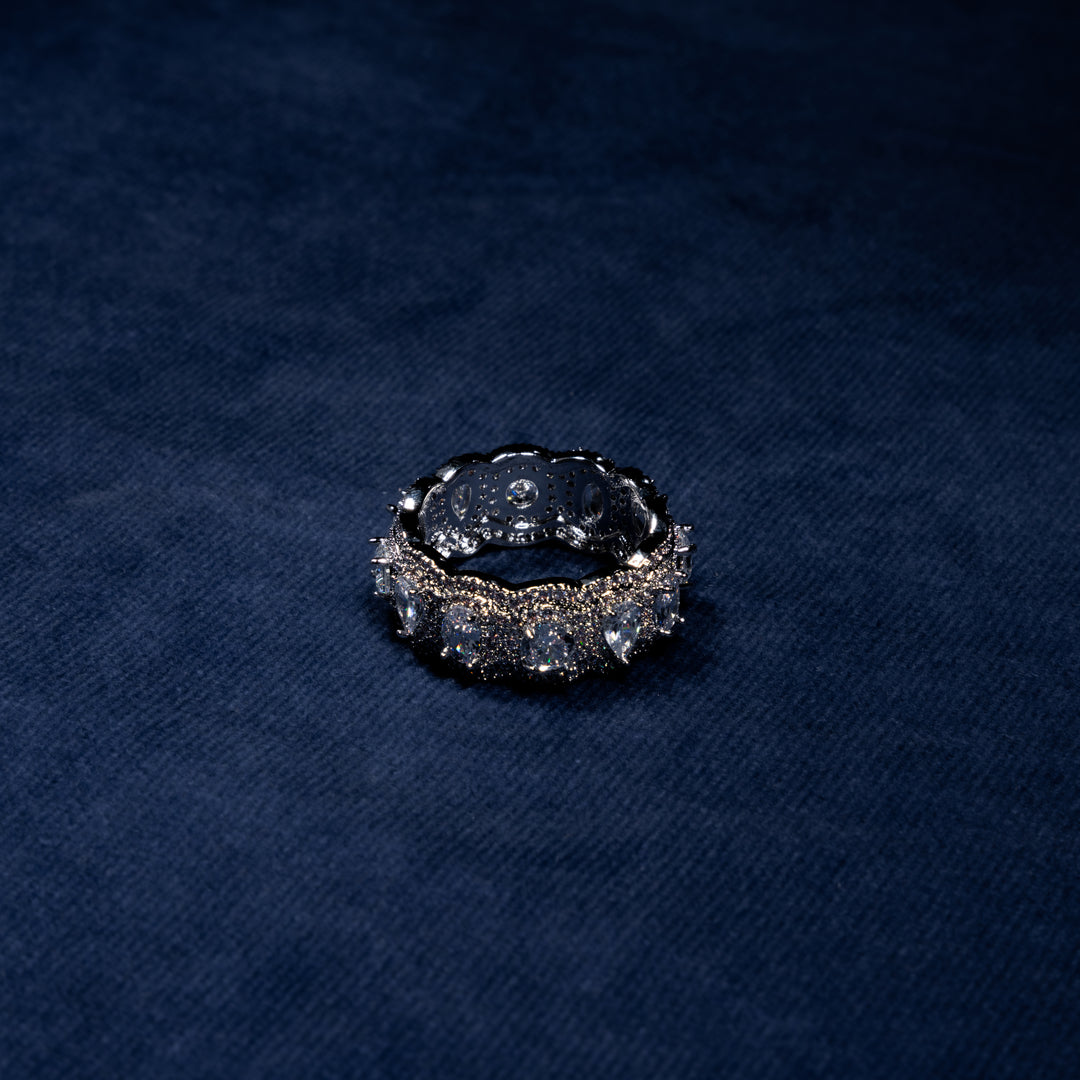 Pear Cut Eternity Ring - ICECLIQUE JEWELRY 