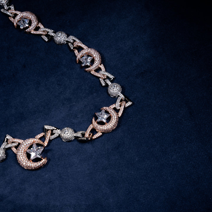 Moon & Star Chain - ICECLIQUE JEWELRY 
