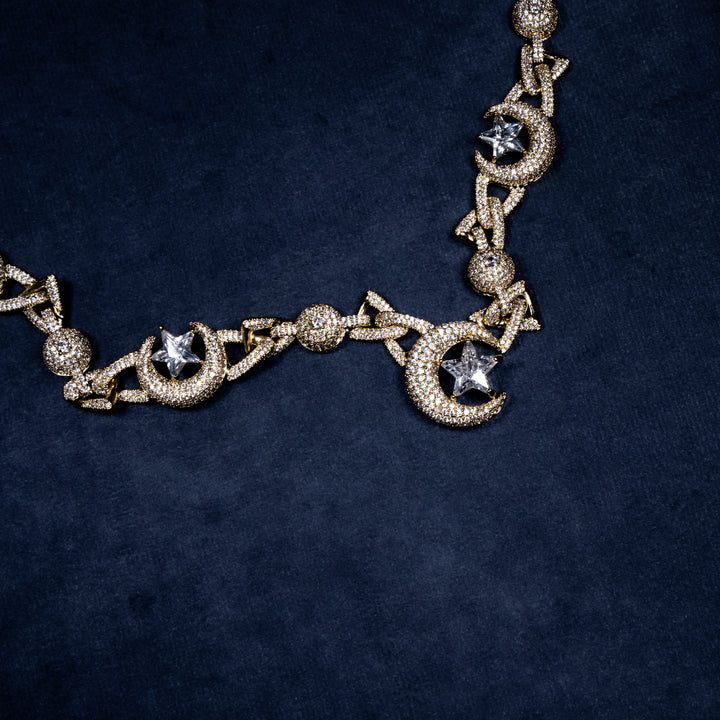 Moon & Star Chain - ICECLIQUE JEWELRY 