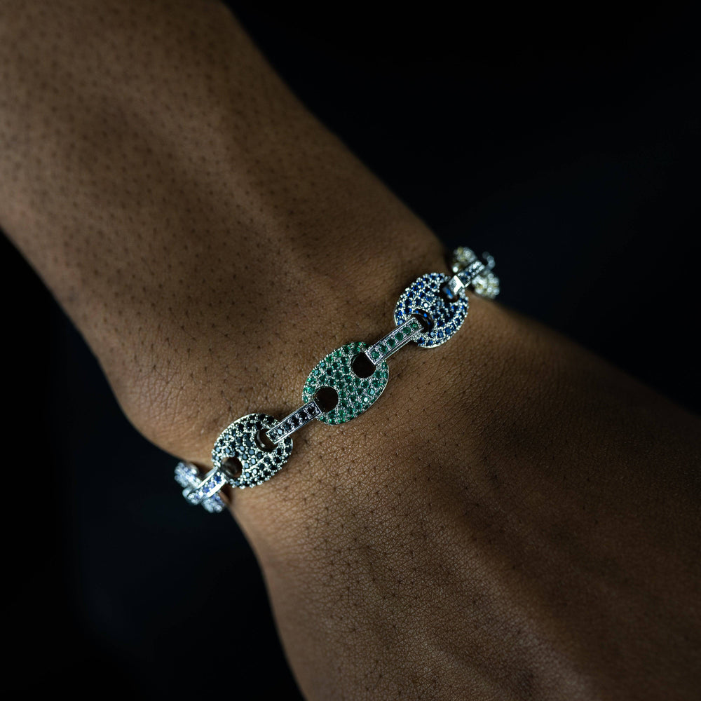 14mm Colored Gucci Link Bracelet - ICECLIQUE JEWELRY 