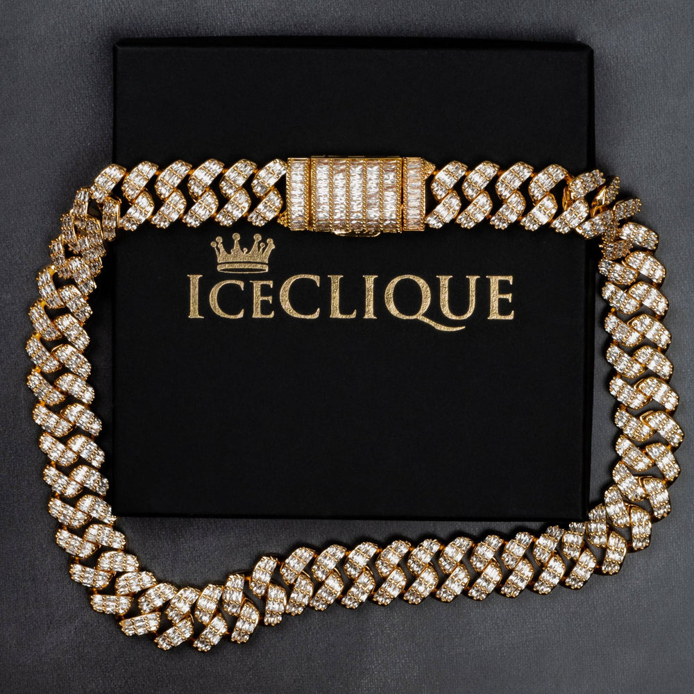 20mm Baguette Prong Chain - ICECLIQUE JEWELRY 