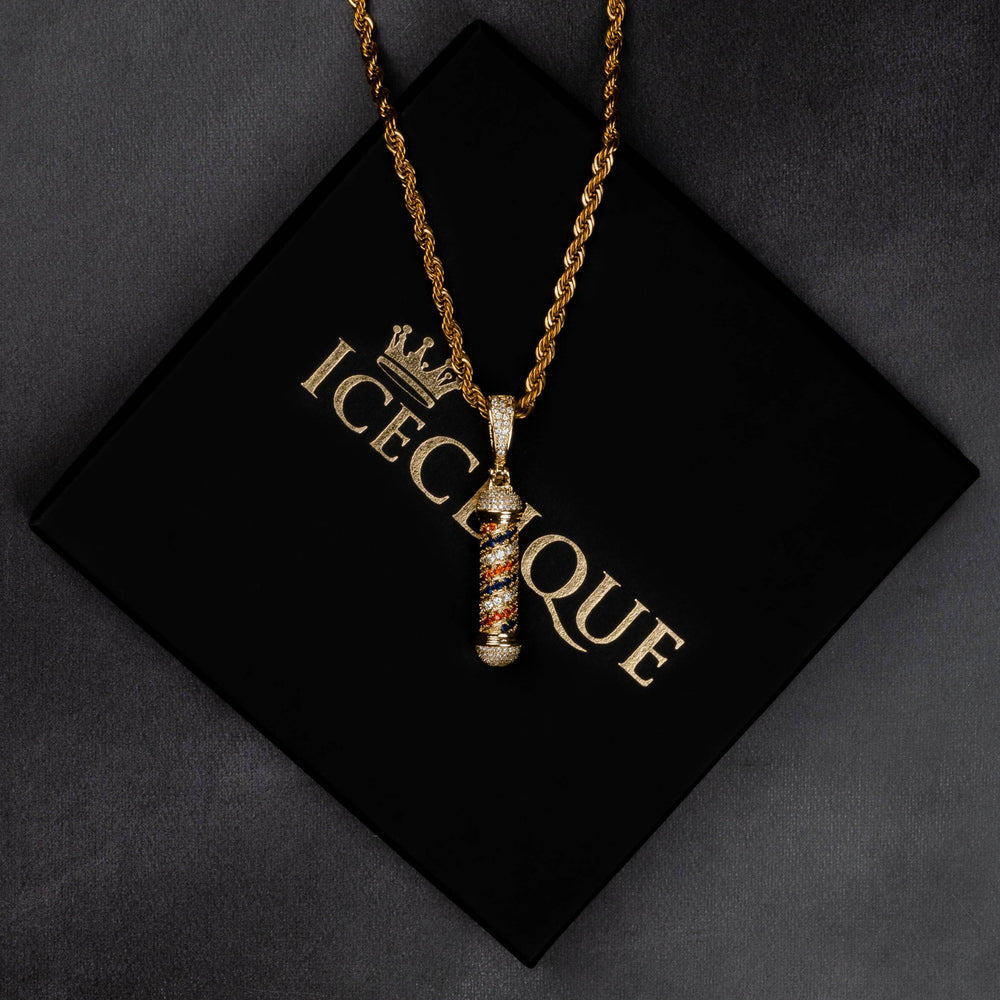 Iced Barber Pendant - ICECLIQUE JEWELRY 