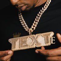 Custom Baguette Neon Font Pendant