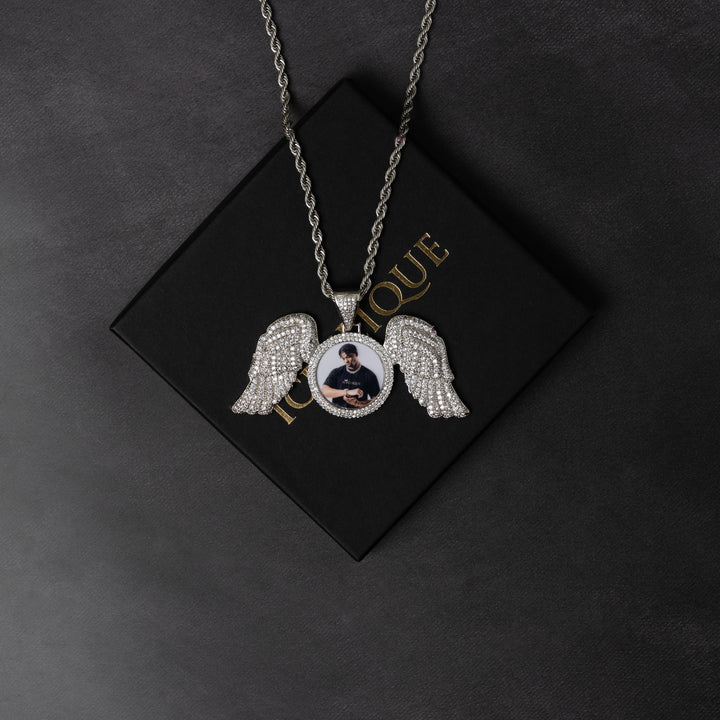 Angel Wings Custom Photo Pendant