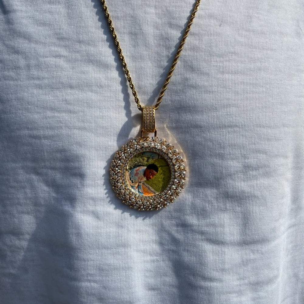 Flower Petal Custom Photo Pendant - ICECLIQUE JEWELRY 