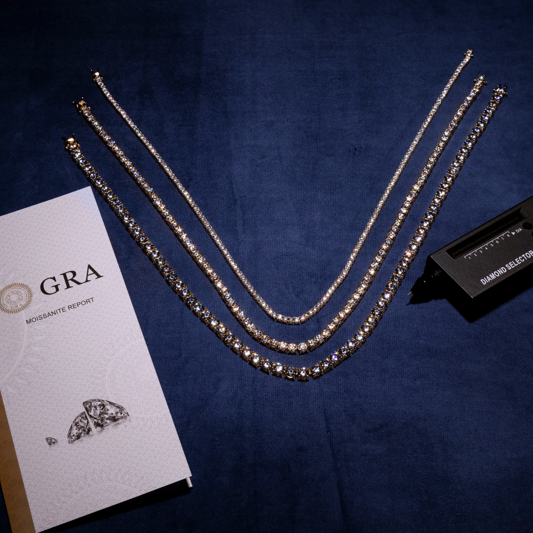 3-6.5MM Tennis Chain - Moissanite & S925 - ICECLIQUE JEWELRY 