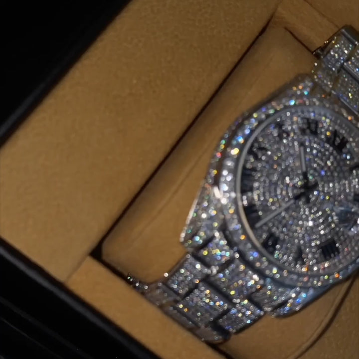 Fully Iced VVS1 Corore Watch - Moissanite - White Gold