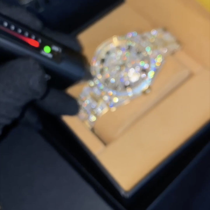 Fully Iced VVS1 Corore Watch - Moissanite - Gold