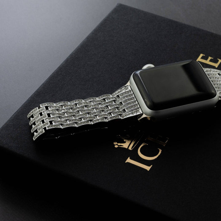 Iced Out 6 Row Apple Watch Band